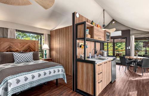 Luxury Tree Tent with Soaking Tub & Pizza Oven Near Waterfalls, Zirconia, North Carolina - Foto 9