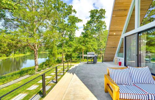 A-Frame Cabin with Deck Near Cedar Creek Lake - Foto 23