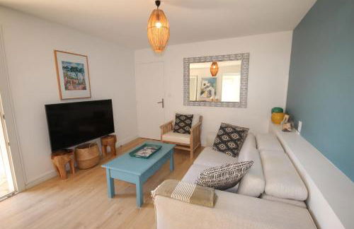 FACE à la Mer, Superbe appartement climatisé au RDC d'une maison, classé 4 étoiles, 5 couchages -WIFI-PORTIRAGNES PLAGE LXBFM32 - Foto 4