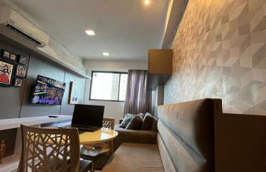 Flat Beach Class Excelsior - Apto Completo para 4 pessoas vista rio e mar - Foto 51