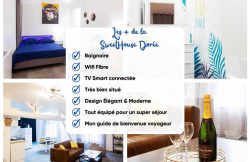La Sweet House Dorée Centre Ville Wifi Tout confort - Foto 2
