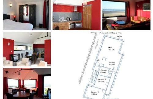 Gîtes " Arromanches" ou "Bord de Mer PMR" 2 chambres en FRONT DE MER à Asnelles , 3km d'Arromanches, 10km de Bayeux - Foto 2