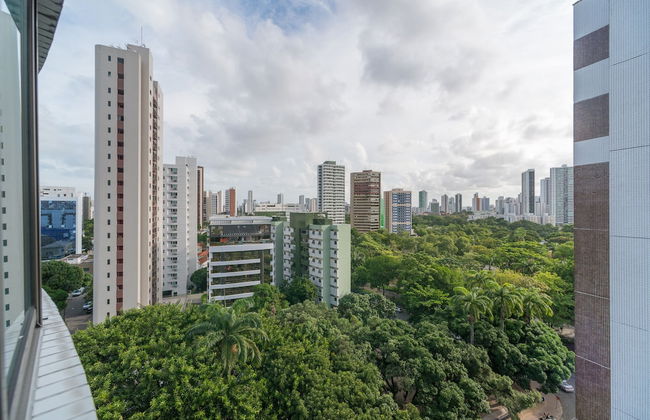 Ótimo Flat Bairro da Jaqueira Recife até 3 pessoas O Coração Verde da Cidade PBO902 - Foto 26