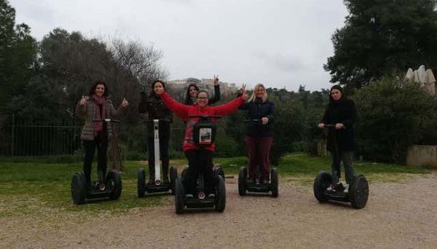 Durante il tour in segway