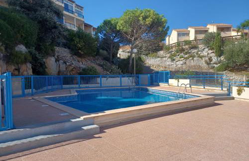 Plain-pied Jardin 6 personnes Clim Vue Mer Parking Wifi Terrasse Piscine dans la résidence - Foto 45