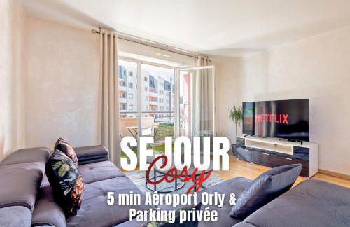 Séjour Cosy - 5 min Aéroport Orly - Parking Privée & Terrasse - Foto 1