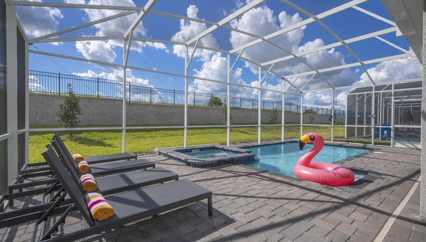 Family Villa Private Pool Spa & Arcade Sleeps 22 - Foto 3, Habitación