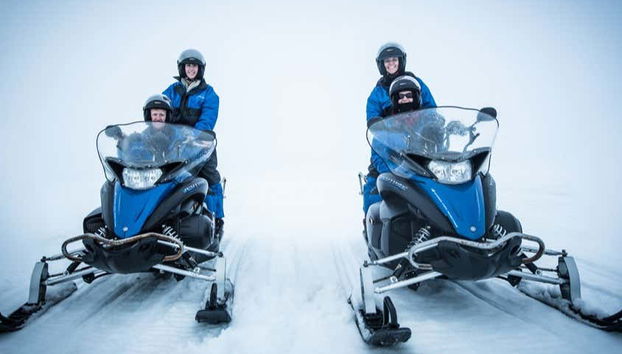 Durante il giro in motoslitta