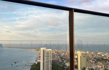 Flat Beach Class Excelsior - Apto Completo para 4 pessoas vista rio e mar - Foto 16