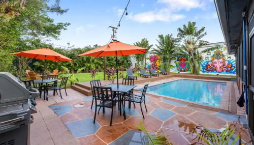 Unique super cozy,Bohemian Paradise with Heated Pool and positive energy - Foto 4, Garden, sunbed, Garden view