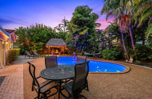 Solar Heated Pool Spa Tiki Hut Huge Backyard Hammock Retro Bikes - Foto 51