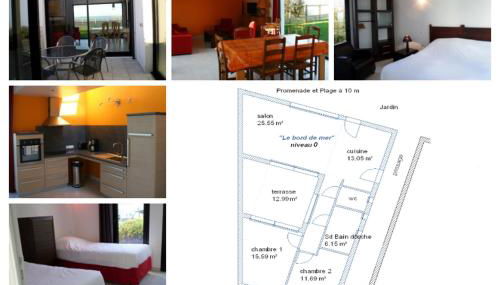 Gîtes " Arromanches" ou "Bord de Mer PMR" 2 chambres en FRONT DE MER à Asnelles , 3km d'Arromanches, 10km de Bayeux - Foto 3