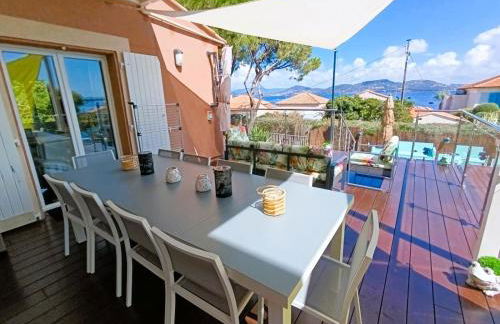 Superbe Villa 5 étoiles Presqu'Île de Giens la Madrague Rita la Villa d'Or vue mer piscine - Foto 13