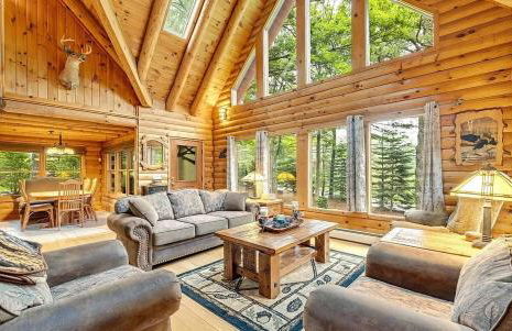 Poconos True Log Cabin with Sauna, Movie Theather, Hot Tub & Fire Pit! - Photo 1