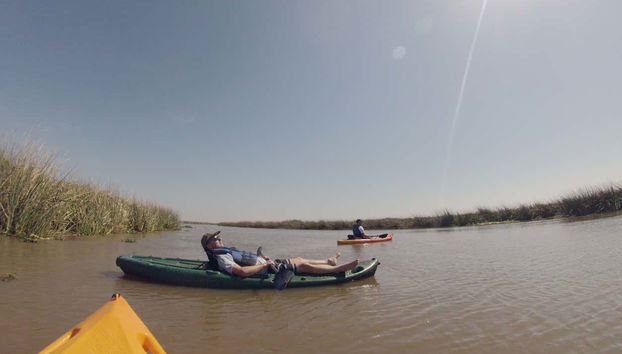 Repos dans le kayak