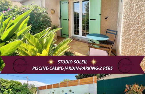 Studio Soleil - Piscine, Parking, Jardin, Calme, Wifi, 2 personnes - Foto 1