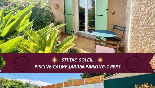 Studio Soleil - Piscine, Parking, Jardin, Calme, Wifi, 2 personnes - Foto 1