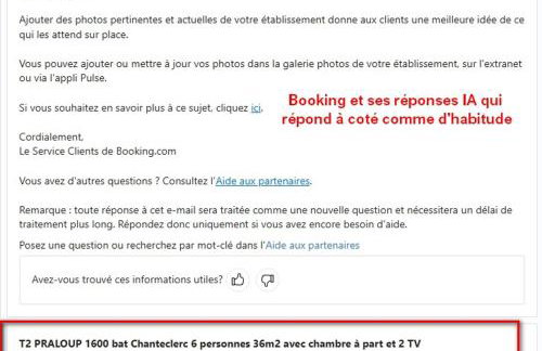 T2 PRALOUP 1600 bat Chanteclerc 6 personnes 36m2 avec chambre à part et 2 TV - Foto 32