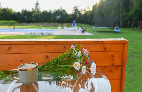 Nowy domek z podgrzewanym basenem na wyłączność - Foto 39