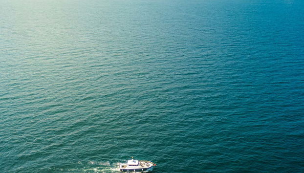 Vista aerea sull'imbarcazione