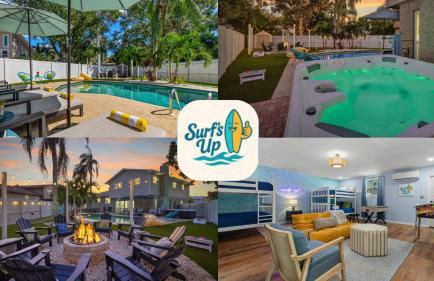 Family Oasis - Pool Hot Tub Games & Near Beach - Foto 1