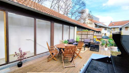 Design Apartment für bis zu 4 im 2 OG, modern, Dachterrasse, Grill, ruhige Lage, Disney plus, Wii, LAN und WLAN - Foto 3