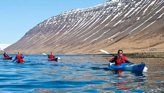 Durante o tour de caiaque