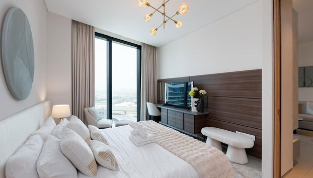 Beachfront 1BR Jumeirah Gate Tower 1 - Foto 3, Habitación