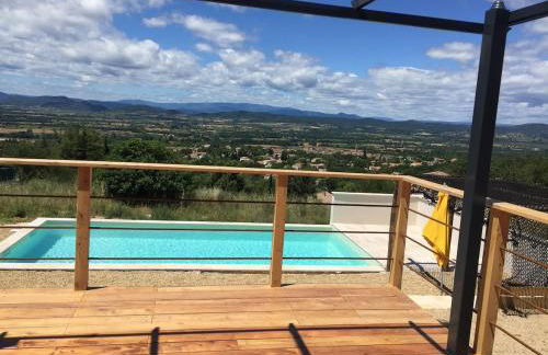 Villa à Barjac piscine chauffée et vue panoramique - Photo 9