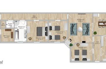 Stilvolle XXL-Ferienwohnung für 9 Gäste-148qm,4 Schlafzimmer,2 Parkplätze - Foto 31