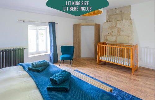 CENTER PARCS à 5min - Idéal Familles & Groupes - 3 parkings - Piscine - Jardin clos - Au calme - Châteaux de la Loire - Foto 28