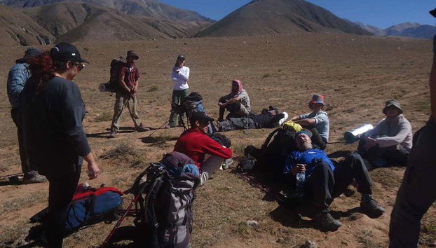 En una de las pausas de la excursión