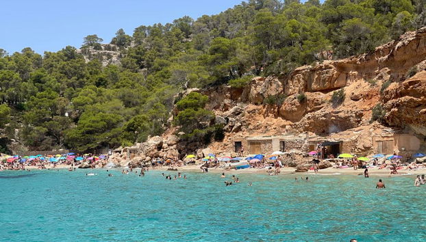Discover Cala Salada Beach by traditional wooden boat - One-way transfer from Sant Antoni - Photo 4