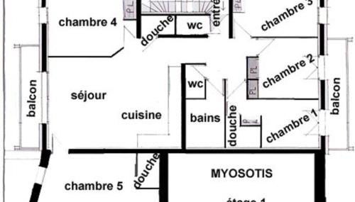 appartement myosotis pour 10 personnes - Foto 3