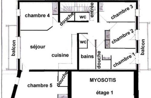 appartement myosotis pour 10 personnes - Foto 3