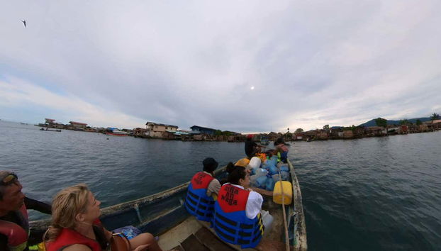 Llegando a la comunidad Guna Yala