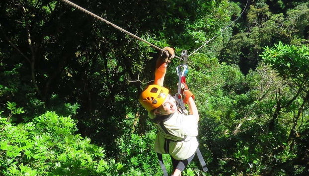 Tirolina en el Parque Nacional La Amistad - Foto 2, Disfrutando del circuito de tirolinas