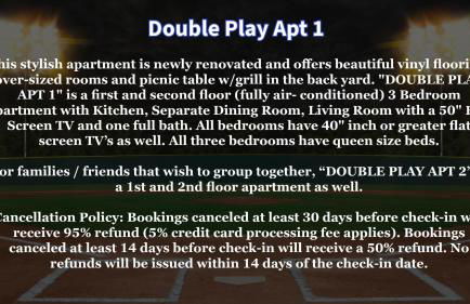 Double Play Apt 1 All Star Baseball Rentals - Foto 43