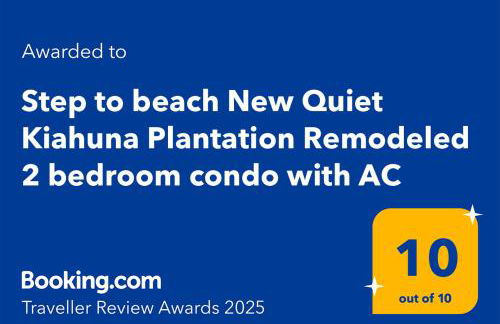 Step to beach New Quiet Kiahuna Plantation Remodeled 2 bedroom condo with AC - Foto 58