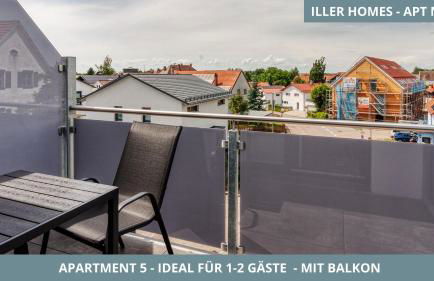 Iller Homes - 5 x Moderne Fewos je 1bis2 oder 1bis4 Pers mit Küche u Balkon - Parkplätze vorhanden - Foto 41