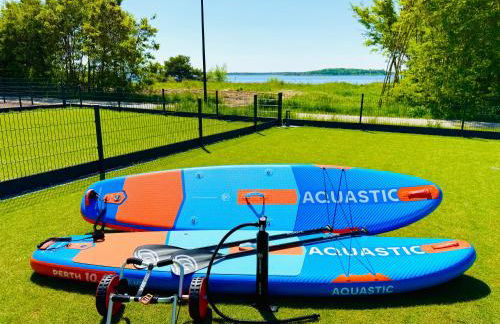 8 Personen Ferienhaus ,,Seegelblick" am Goitzschesee, erste Reihe am Strand mit Sauna, Whirlpool, Kamin, Wallbox & SUP - Foto 34