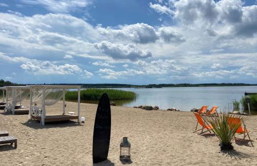 8 Personen Ferienhaus ,,Seegelblick" am Goitzschesee, erste Reihe am Strand mit Sauna, Whirlpool, Kamin, Wallbox & SUP - Foto 60