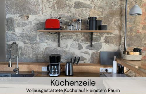 HexenburgbeiDresden mit Faßsauna Stylishes Designerappartement mit Schlafsofa, Terrasse - Nähe Sächsische Schweiz Dresden - Foto 13