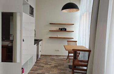 HexenburgbeiDresden Apartment mit Sonnenterrasse, Alkovenbett, Wohn- und Essbereich, Fußbodenheizung und Klimaanlage, Decke - Foto 8