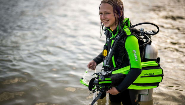 Preparada para aprender submarinismo