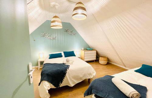 Maison Maillots et Bigorneaux, 15 pers, jacuzzi, 40m de la mer - Foto 12