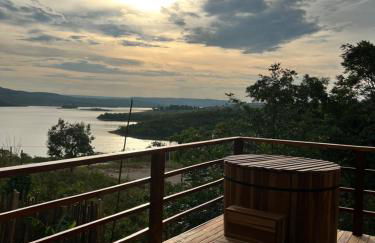 Chalé Recanto - ofurô, banheira, vista, cachoeira e lago em Alexânia - Foto 34