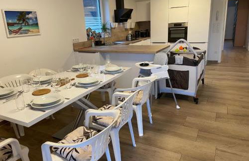 Ruhig gelegene EG-Neubauwohnung & Garten, überdachte Terrasse, Insektenschutz, Fußbodenheizung, EBK für max 7 Personen - Foto 25