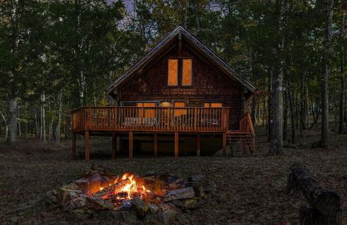 Log Cabin w Loft, Hot Tub, Deck, Fire Pit, & WiFi - Photo 9