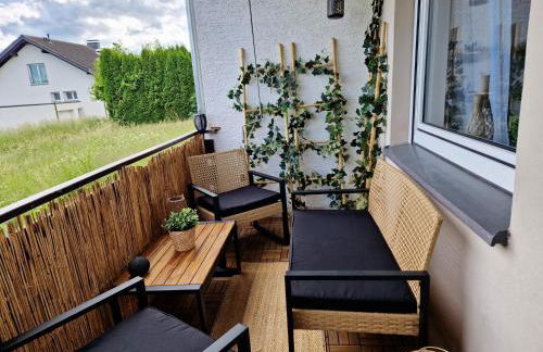 Sonnenhang im Boho-Stil mit Balkon, 500m zum See, 2 Schlafzimmer - Photo 22